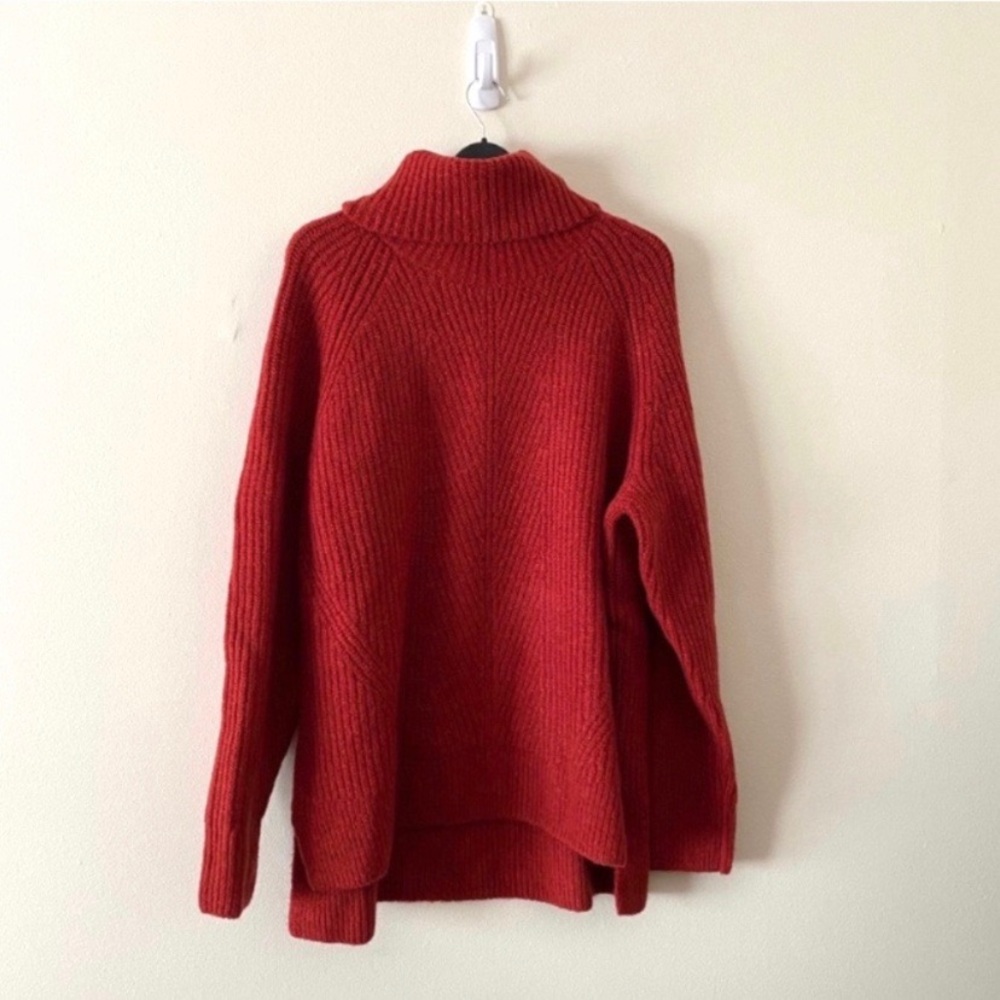 Madewell Turtleneck Sweater In Heather Ruby - Picture 4 of 11